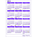download Calendario 2013 Calendar V 1 clipart image with 225 hue color