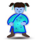 download Chinese Girl Icon clipart image with 180 hue color