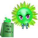 download Trick Or Treat Smiley Emoticon clipart image with 90 hue color