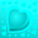 download Heart clipart image with 180 hue color