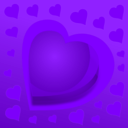 download Heart clipart image with 270 hue color