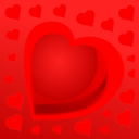 download Heart clipart image with 0 hue color