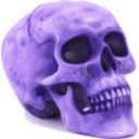 download Skull clipart image with 225 hue color