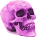 download Skull clipart image with 270 hue color