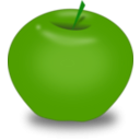 download Red Apple clipart image with 90 hue color