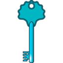 download Key clipart image with 135 hue color