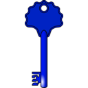 download Key clipart image with 180 hue color