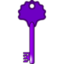 download Key clipart image with 225 hue color