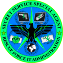 download Secret Service Special Agent Rescue Force It Administration Badge clipart image with 90 hue color