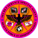 download Secret Service Special Agent Rescue Force It Administration Badge clipart image with 270 hue color