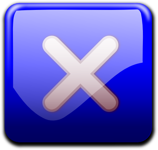 Close Button Blue
