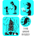 download Xmas Spirit clipart image with 180 hue color