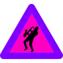 download Caution Jazz clipart image with 270 hue color