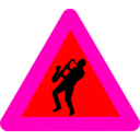 download Caution Jazz clipart image with 315 hue color