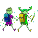 download School Days clipart image with 90 hue color