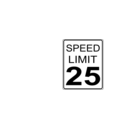 Ca Speed Limit 25 Roadsign