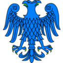download Aguila Bicefala Sinople Linguada Y Lampasada De Gules clipart image with 90 hue color