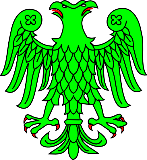 Aguila Bicefala Sinople Linguada Y Lampasada De Gules