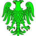 download Aguila Bicefala Sinople Linguada Y Lampasada De Gules clipart image with 0 hue color