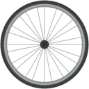 download Bikewheel clipart image with 0 hue color