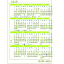 download Calendario 2013 Calendar V 2 clipart image with 45 hue color
