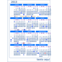 download Calendario 2013 Calendar V 2 clipart image with 180 hue color