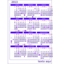download Calendario 2013 Calendar V 2 clipart image with 225 hue color
