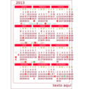 download Calendario 2013 Calendar V 2 clipart image with 315 hue color