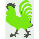 download Rooster clipart image with 90 hue color