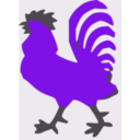 download Rooster clipart image with 270 hue color