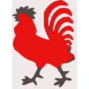 download Rooster clipart image with 0 hue color