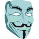download Guy Fawkes Mask 3d clipart image with 135 hue color