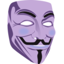 download Guy Fawkes Mask 3d clipart image with 225 hue color