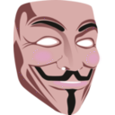 download Guy Fawkes Mask 3d clipart image with 315 hue color