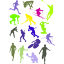download Silhouette Sport Disciplines Set clipart image with 45 hue color