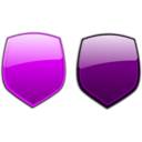 download Glossy Shields 7 clipart image with 270 hue color