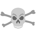download Skull clipart image with 180 hue color