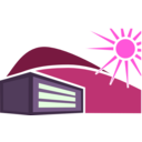 download Sunny Summer House clipart image with 270 hue color