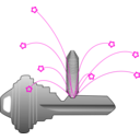 download Key Cutting clipart image with 270 hue color