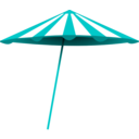 download Red White Umbrella clipart image with 180 hue color