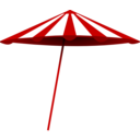 Red White Umbrella