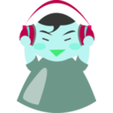 download Boy With Headphone3 clipart image with 135 hue color