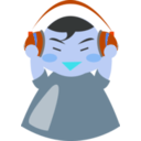 download Boy With Headphone3 clipart image with 180 hue color
