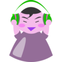 download Boy With Headphone3 clipart image with 270 hue color