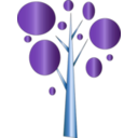 download Tree Icon clipart image with 180 hue color