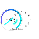 download Tachometer clipart image with 180 hue color