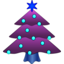 download Christmas Tree clipart image with 180 hue color