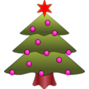 download Christmas Tree clipart image with 315 hue color