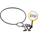 download Bulle Droite Stop clipart image with 45 hue color