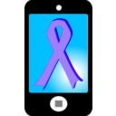 download Phone With Pink Ribbon clipart image with 315 hue color